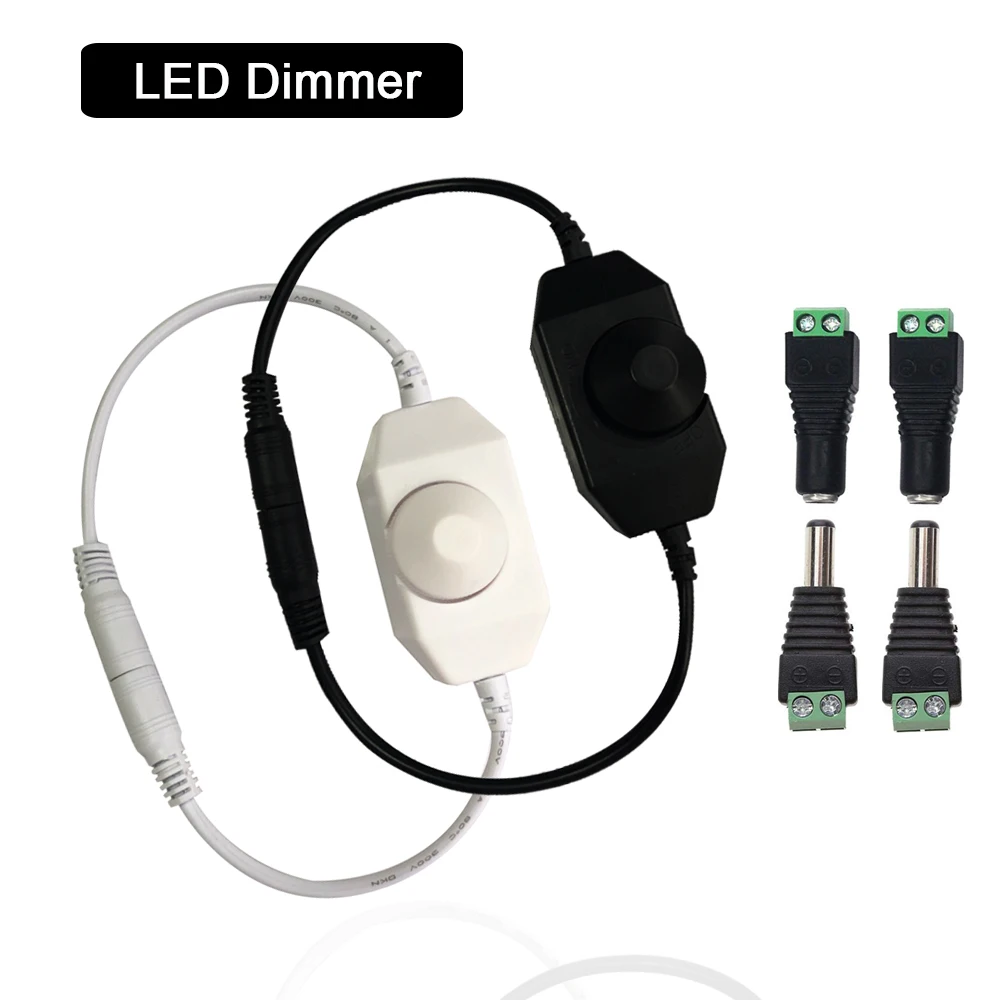 DC 12 V-24 V 6A Светодиодные ленты диммер переключатель pwm контроллер переключателя DC Jack разъем адаптера светодиодный разъем светодиодный контроллер для RGB