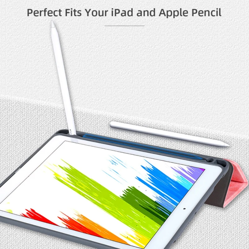 Ударопрочный кожаный смарт-чехол специально разработанный для iPad 10 2 дюйма со