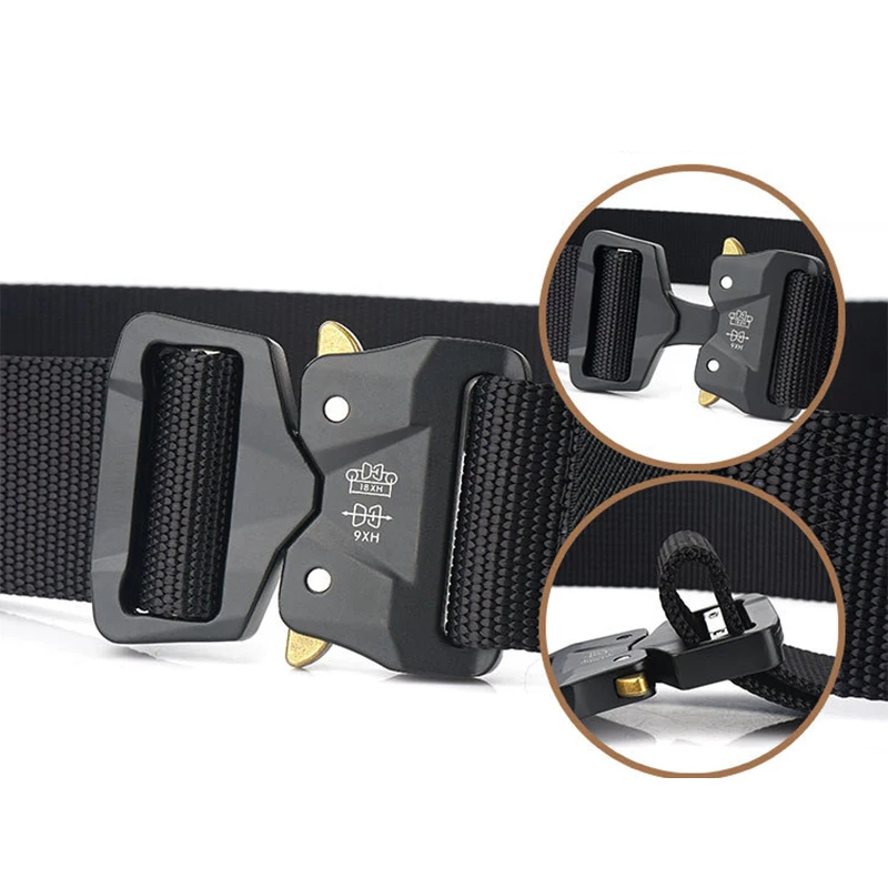 Ремень HSSEE мужской тактический мягкий пояс из натурального нейлона с