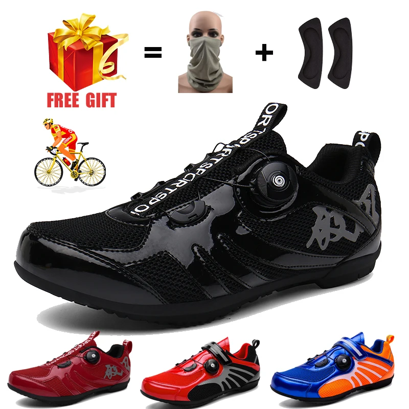 

2021 New Men's Flat Road Racing Sneakers Women Man Outdoor Breathable Trekking Bicycle Shoes Male Indoor Spinning Cycling Shoes