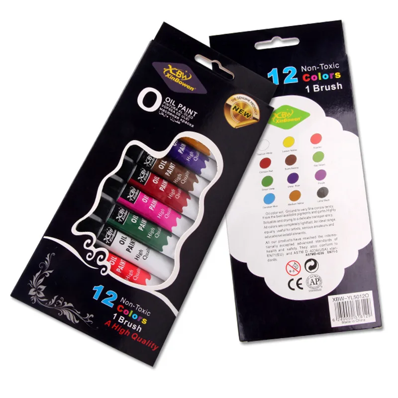 

Алюминиевая трубка масляная краска 12 цветов 12 мл граффити набор краски бесплатно кисть Рисование материал товары для рукоделия для художни...