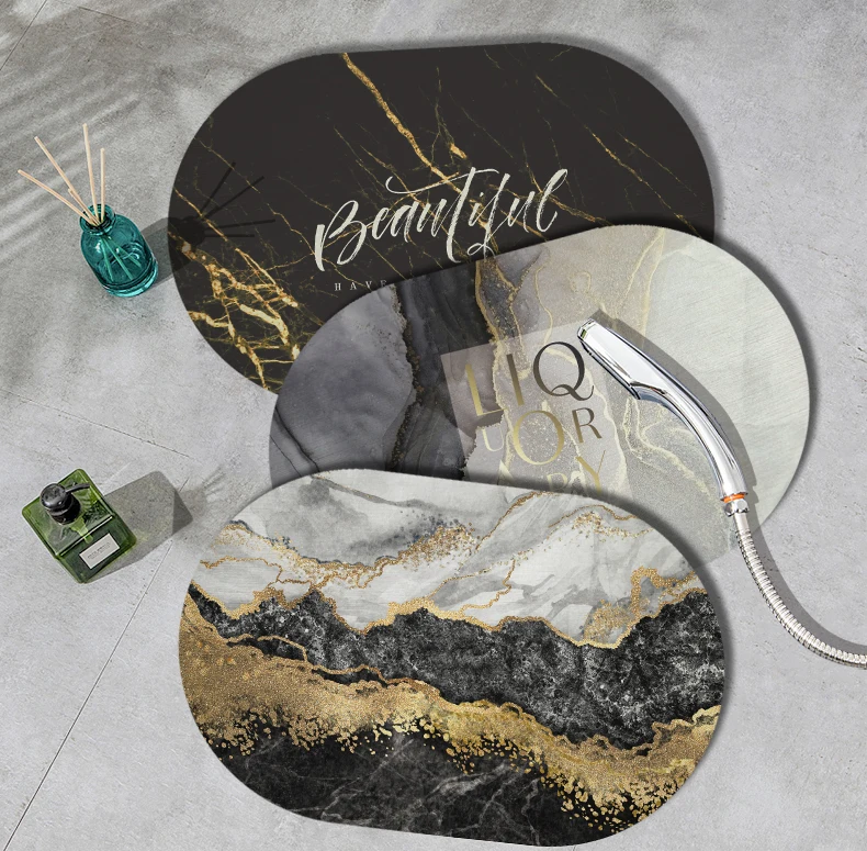 

Art Nordic Mat For Bathroom Floor Carpets Luxury Welcome Bathroom Mat Products Diatomite Salle De Bain Household Products DH50DD