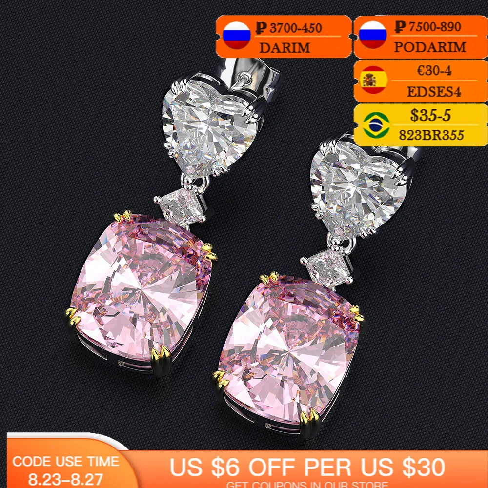 Серьги из стерлингового серебра S925 пробы циркониевые серьги крутые Простые