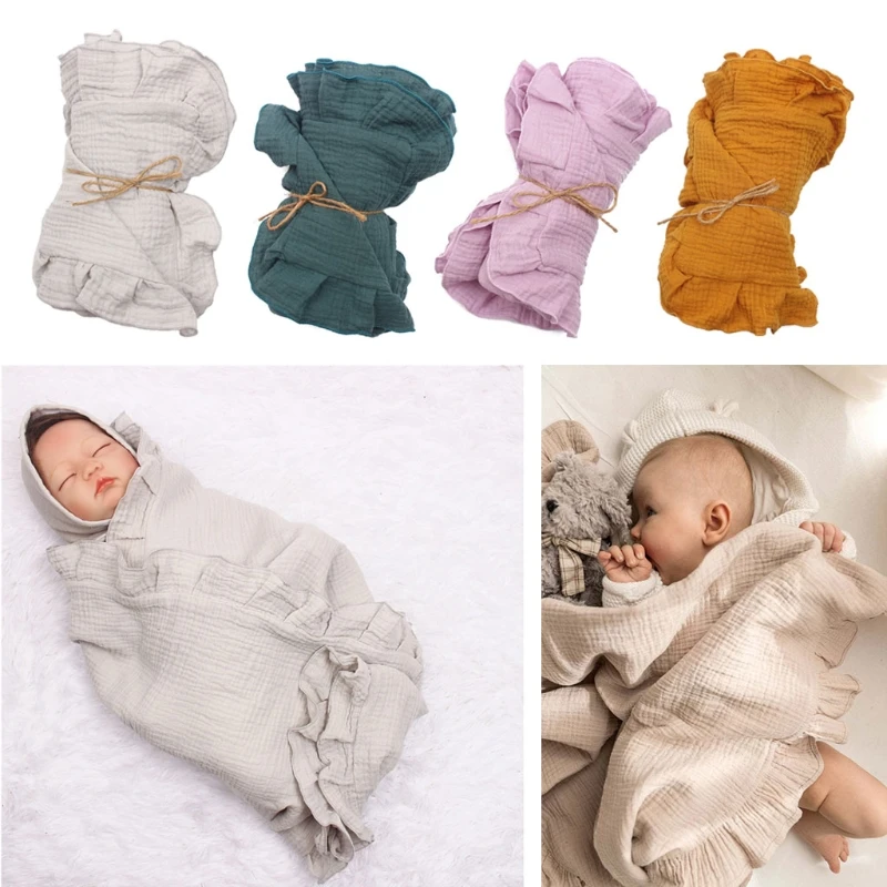 

Baby Receiving Blanket Newborn Soft Cotton Swaddle Wrap Bath Towel Infant Stroller Cover Bedding