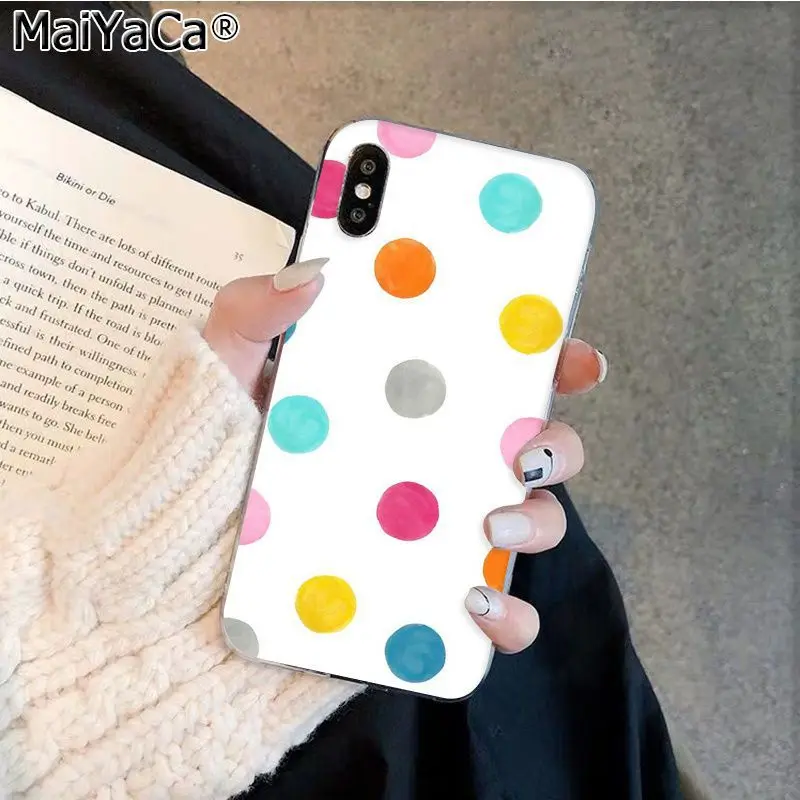MaiYaCa мультяшный милый розовый волнистый круглый Графический чехол для телефона