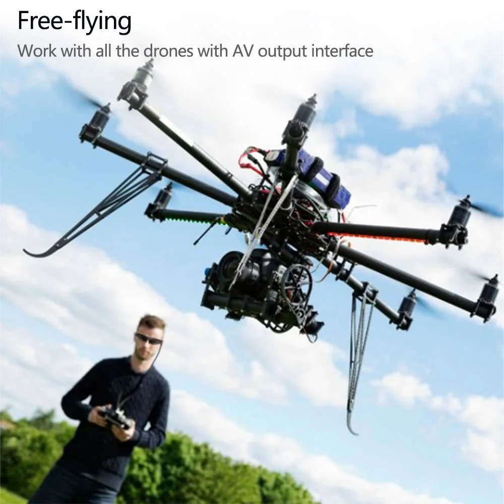 Монтируемый на голову дисплей FPV очки 80 дюймов Виртуальный Широкий экран Смарт-видео очки AV вход для Blu-Ray DVD плеер дроны