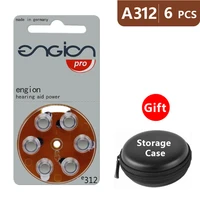 hearing aid batteries size 312 za engion propack of 6brown tab pr41 1 45v type 312 zinc air battery amplifier with box case