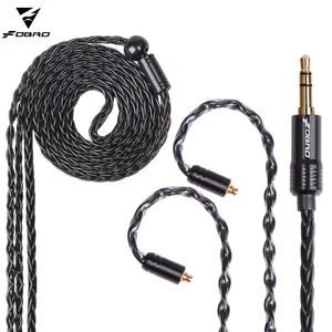 FDBRO 8-жильный MMCX 2Pin 0,78 мм A2DC посеребренный кабель для наушников 2,53,54,4 мм наушники с уравновешенным якорем аудиокабель для SE315 SE425