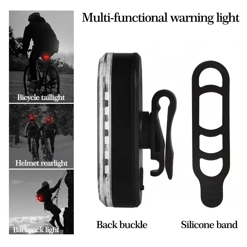 Задний фонарь для велосипеда с портом USB Type-C красный синий зеленый белый цвет