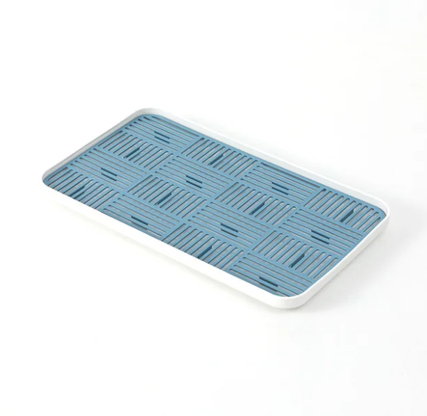

Drain Tray Cup Holder Family Living Room Creative Rectangular Cup Tea Plate Kitchen Sink Double-Layer Drain Plate