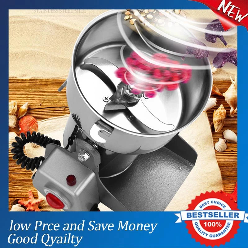 

Big Capacity 800g Multifunction Pulverizer Machine Automatic Mill Herb Grinder Swing Type Electric Grain Grinder 220V 50HZ