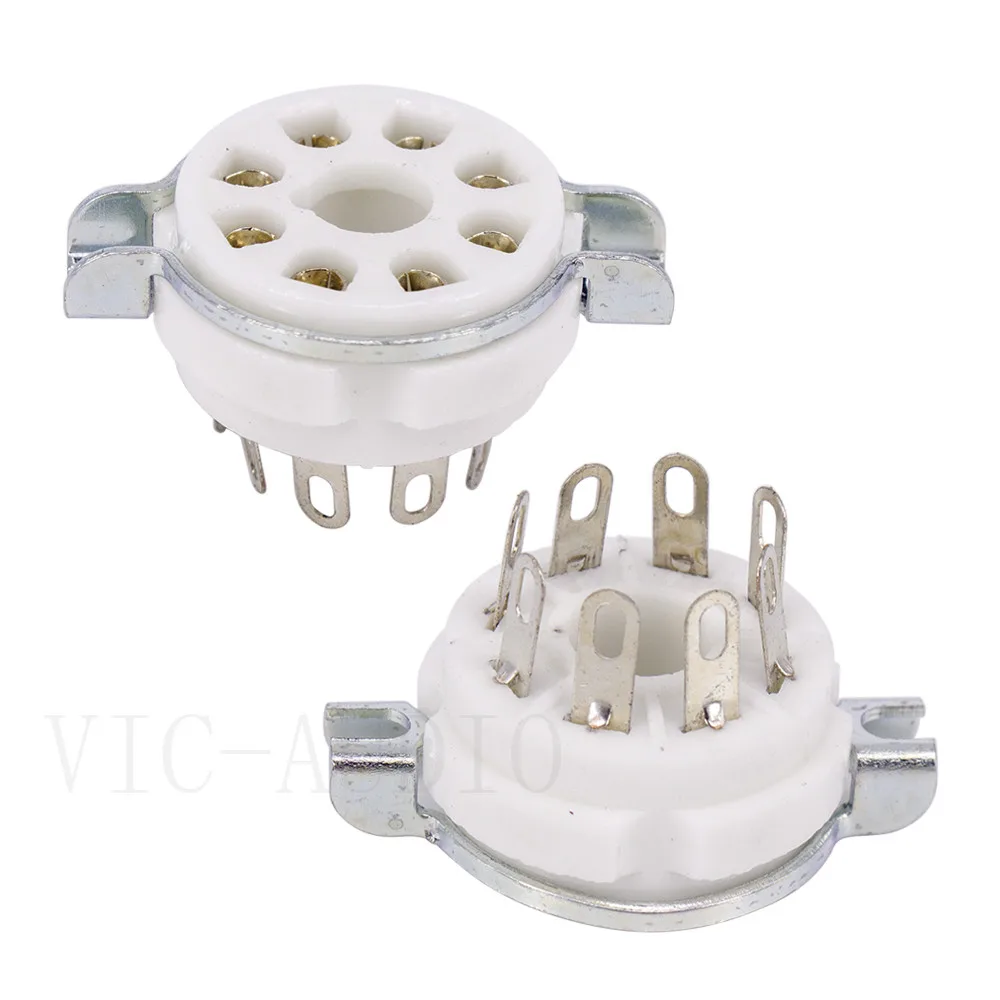 10PCS K8A 8pins Tube Socket GZC8-Y-1 For 5AR4 5U4G 7199 6V6 KT66 KT88 6SL7 6SN7 Vacuum Amplifer Audio HIFI DIY | Электроника