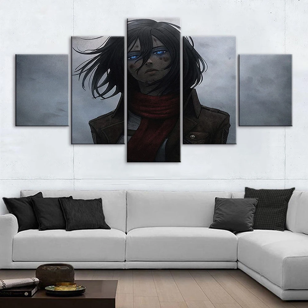 

5 Pieces Wall Art Canvas Painting Anime Character Poster Home Decoration Modular Pictures Modern Living Room Free Shipping