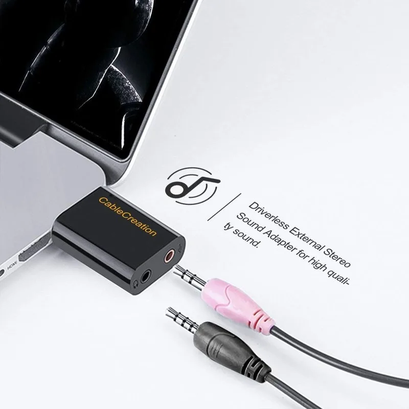 Аудиоадаптер с разъемом USB на 3 5 мм внешняя стереозвуковая карта для наушников и
