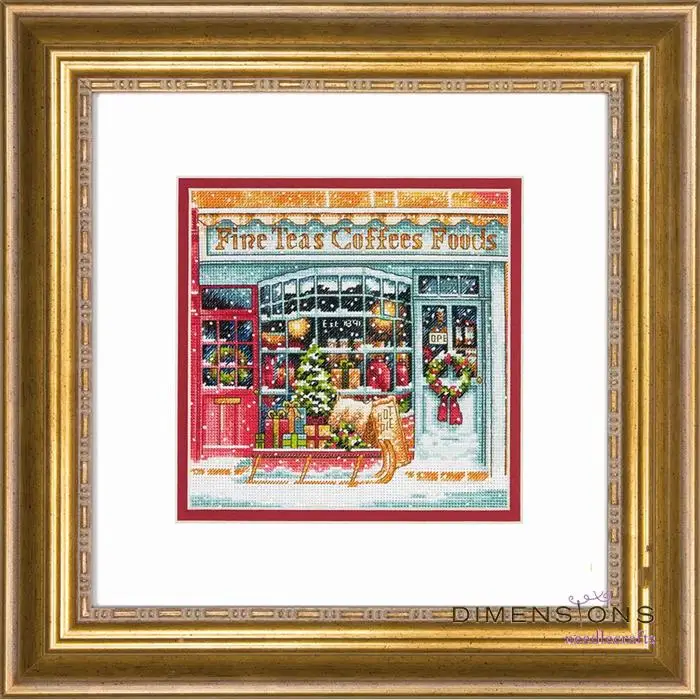 Золотая коллекция Набор для вышивки крестиком кофейный магазин изысканные чаи