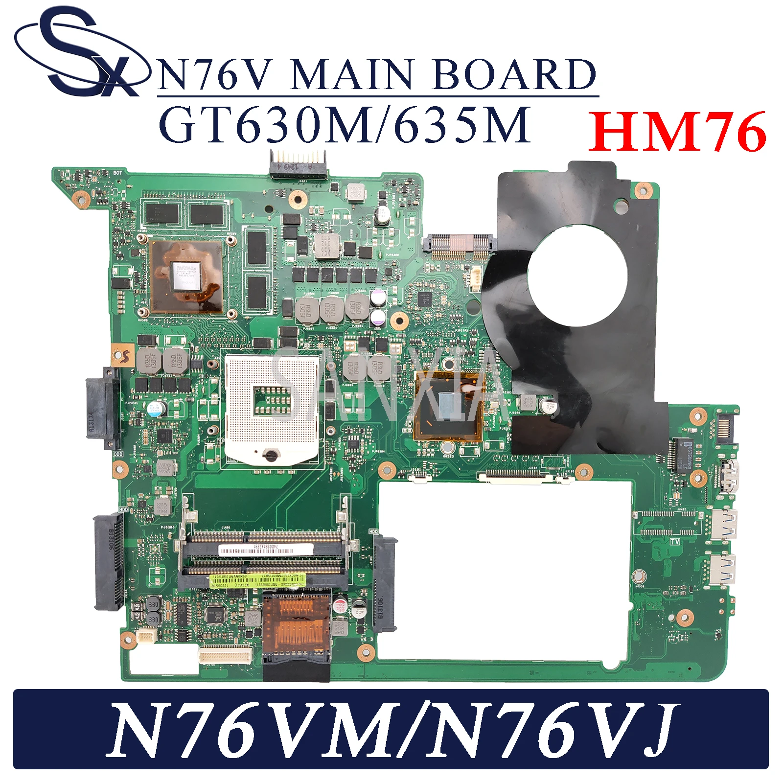 Материнская плата KEFU N76V для ноутбука ASUS N76VM N76VJ N76VZ N76VB оригинальная материнская HM76