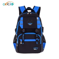 okkid school bags for teenage boys girls large capacity waterproof school backpack yellow blue green sports backpack book bag