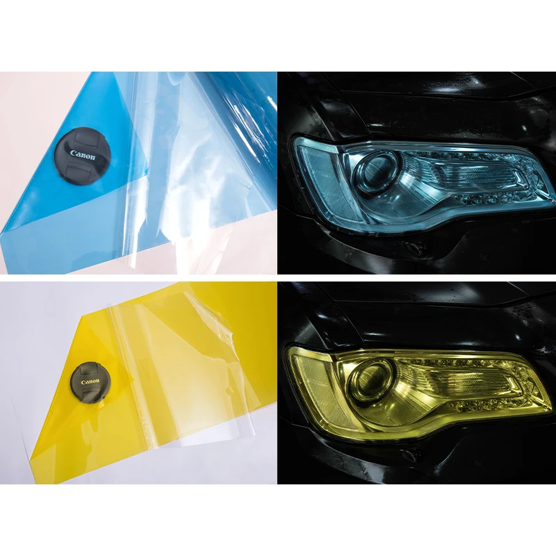 Автомобильная бронированная Тонировочная пленка для передних фар 30 см x 10 м