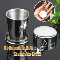 60ml 150ml 250ml food grade stainless steel foldable cup portable outdoor travel mugs travel collapsible sus 304