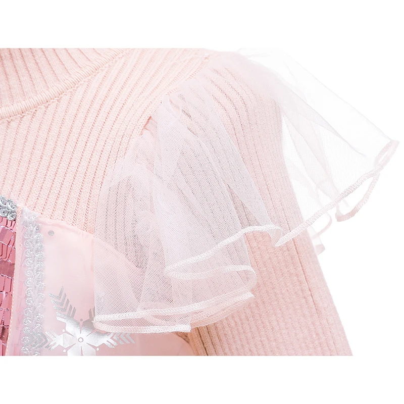 Платье Эльзы с длинными рукавами для девочек Детский карнавальный костюм