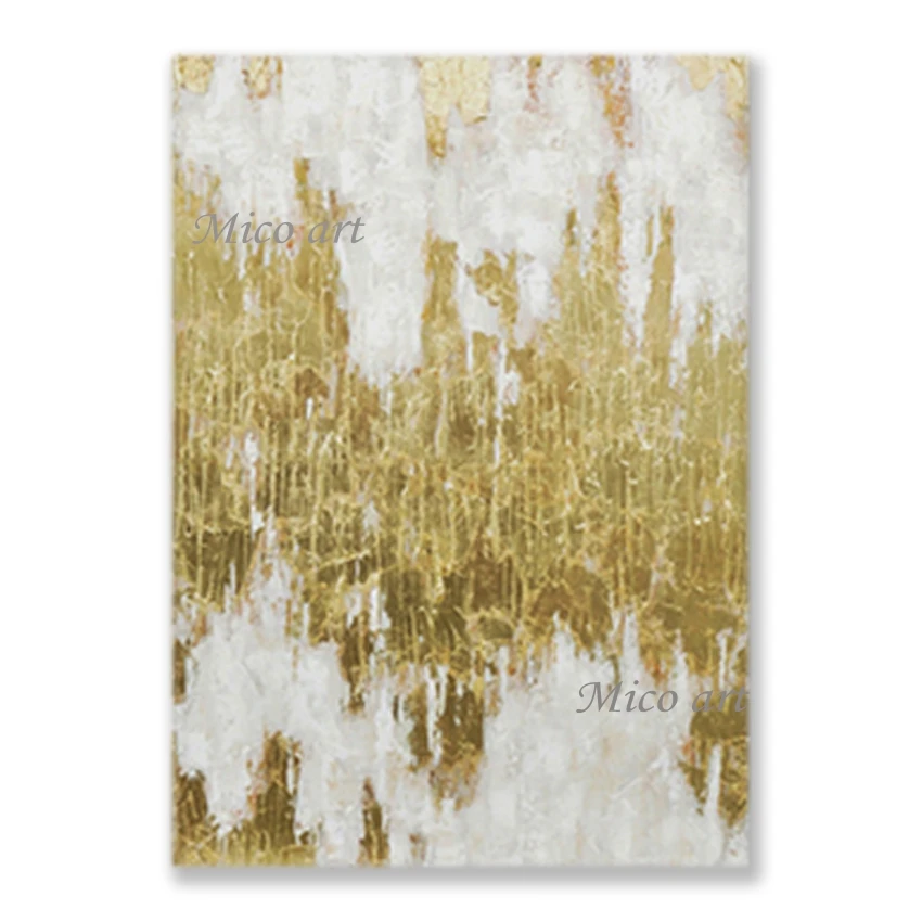 

Abstract Art Gold Foil Acrylic Textured Canvas Oil Paintings No Frame Wall Hangings Artwork Modern Hotel Hall Decorative Items