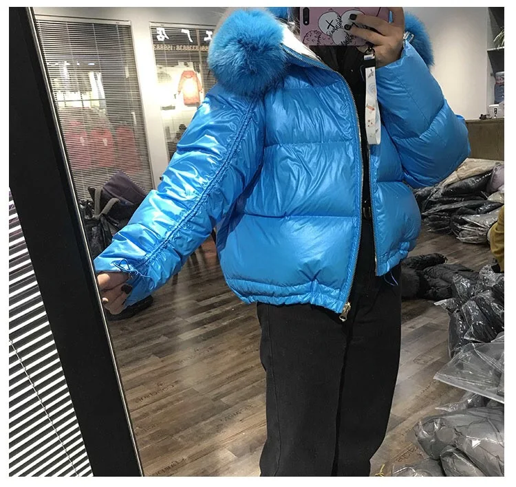 Женский пуховик с капюшоном зимняя короткая свободная повседневная куртка