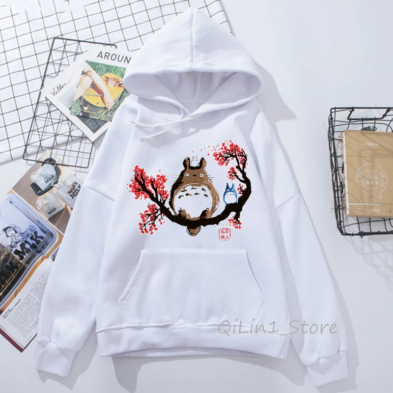 Totoro hoodies women Studio Ghibli Harajuku Kawaii Hoodie men Ullzang Cute Funny Anime Sweatshirts 90s Graphic Hoody unisex