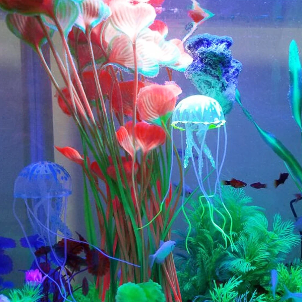 Зеленые искусственные Экологичные пластиковые водные растения домашний