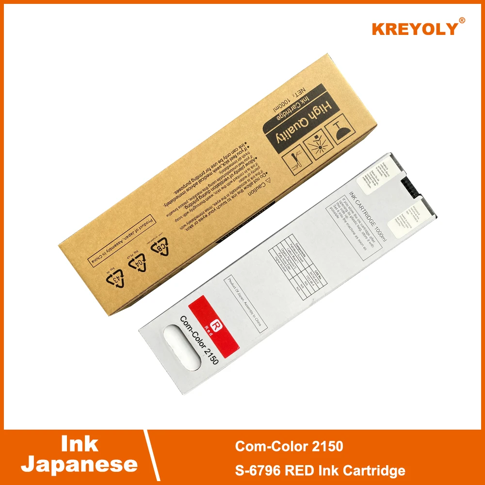 

Japanese Ink Cartridge Riso ComColor 2150 S-6701 S-6796 Black Red One Piece