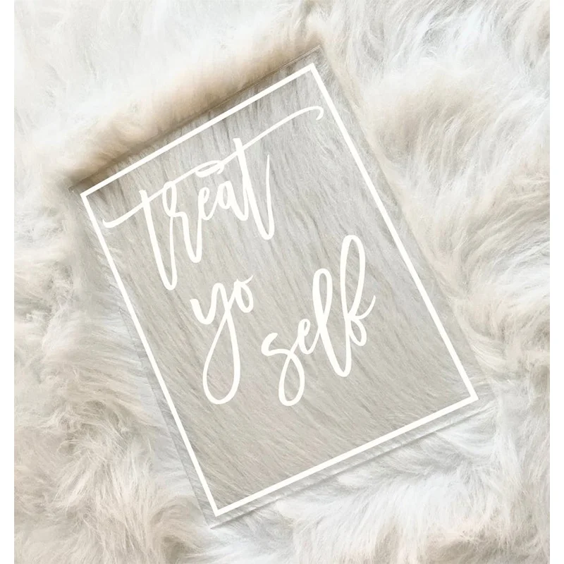 

Treat Yo Self Sweets Table Sign , Acrylic Wedding Sign Cake Table Clear Acrylic Wedding Signage Calligrapher