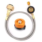 Адаптер для заправки газовой плиты на открытом воздухе, пропан, адаптер для горелки, контейнер для сжиженного углеводородного газа плоская муфта для цилиндрической емкости, спасательная прочная металлическая трубка