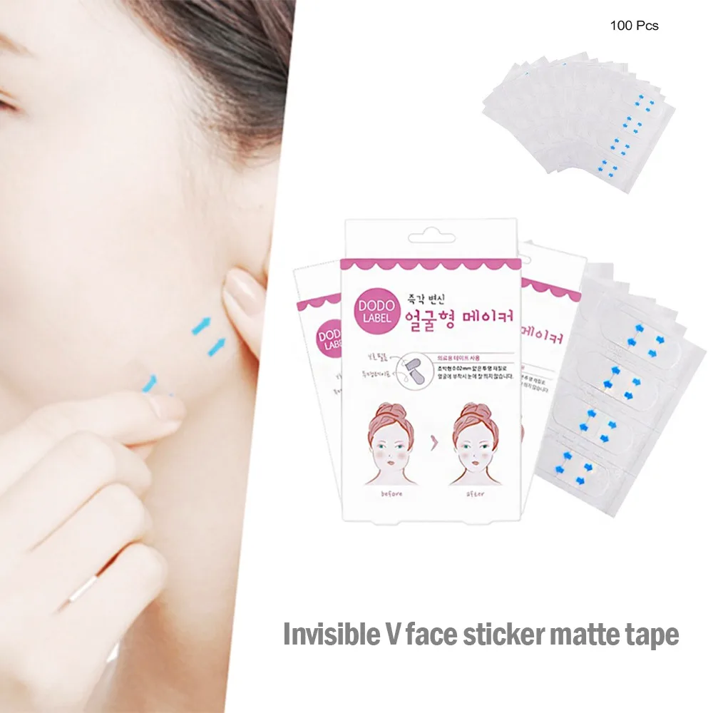 

40/100pcs Lift Face Sticker Instant Waterproof V Shape Breathable Makeup Adhesive Tape Invisible Lifting Tighten Chin 2021 Slim