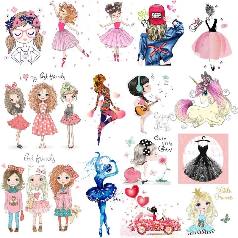 Термонаклейки на одежду для балета девушки модные женские наклейки красивые