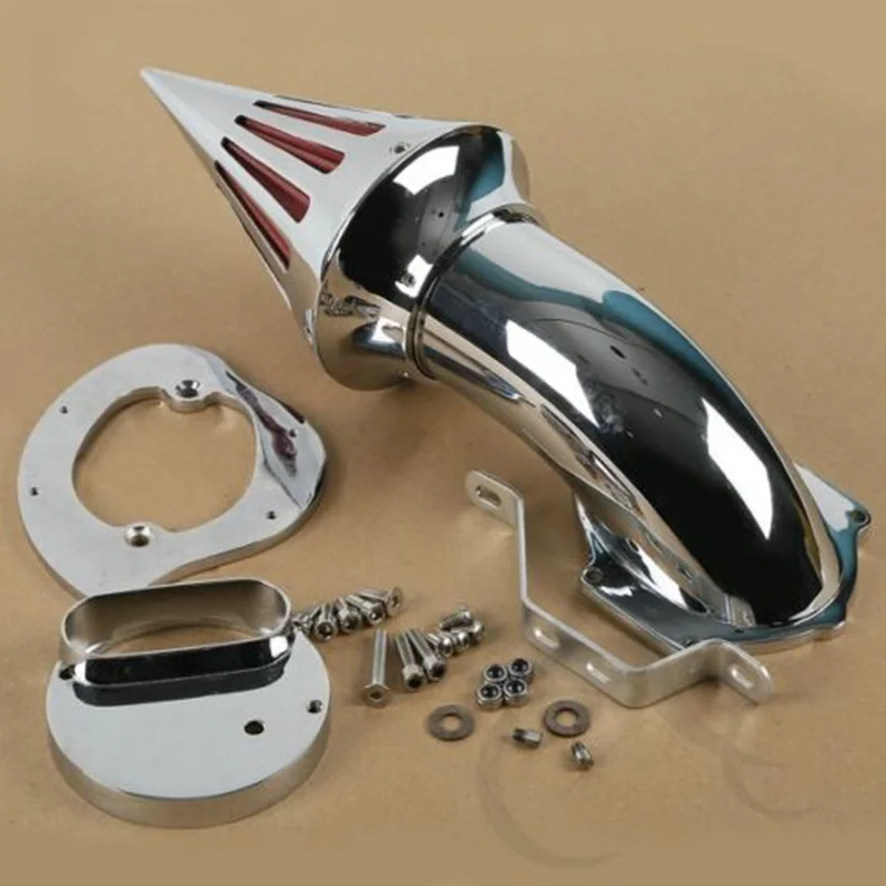 МОТОЦИКЛ хром/черный шип воздухоочиститель наборы Впускной фильтр для Yamaha V-Star 1100