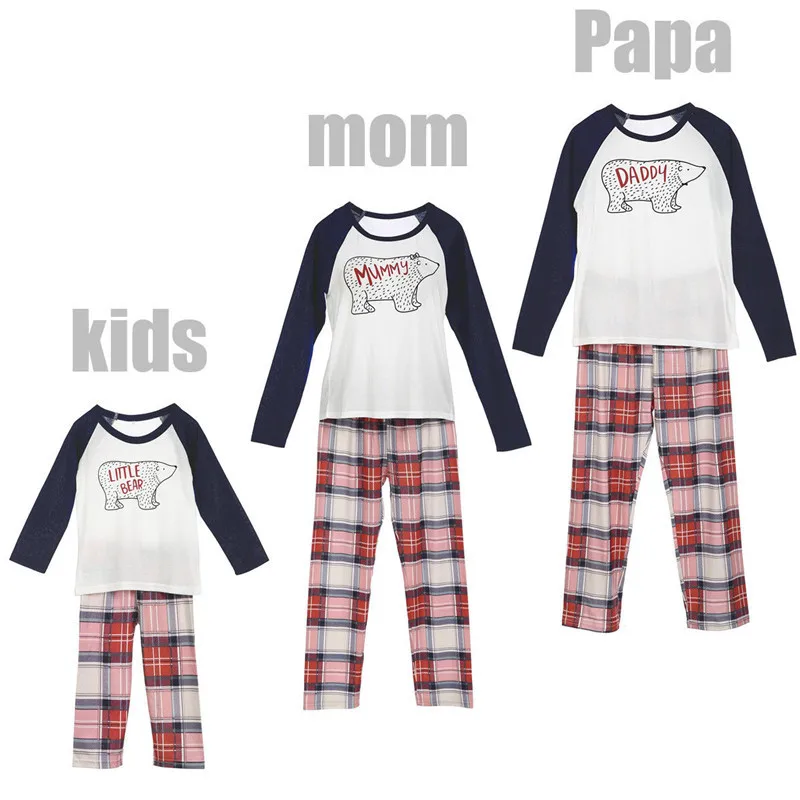 LILIGIRL/Хлопковые одинаковые комплекты для семьи Рождественский пижамный комплект