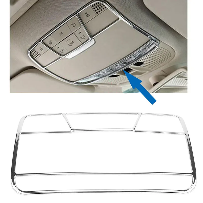 

Car Front Head Reading Light Frame Ceiling Lamp Cover Trim ABS Frame For Mercedes Benz C/GLC/E W205 X253 W213 Car Accessories