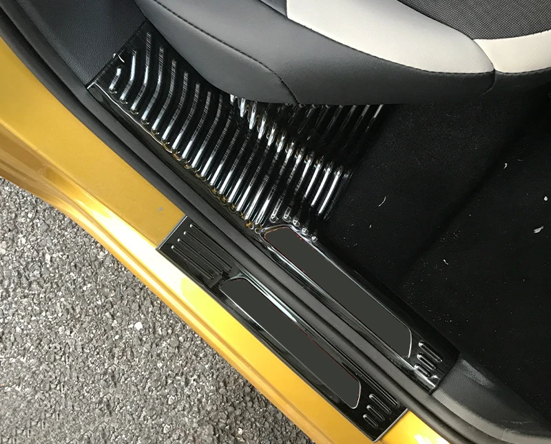 Для Фольксваген Поло хэтчбек 2019-2021 Нержавеющая Накладка на порог педаль