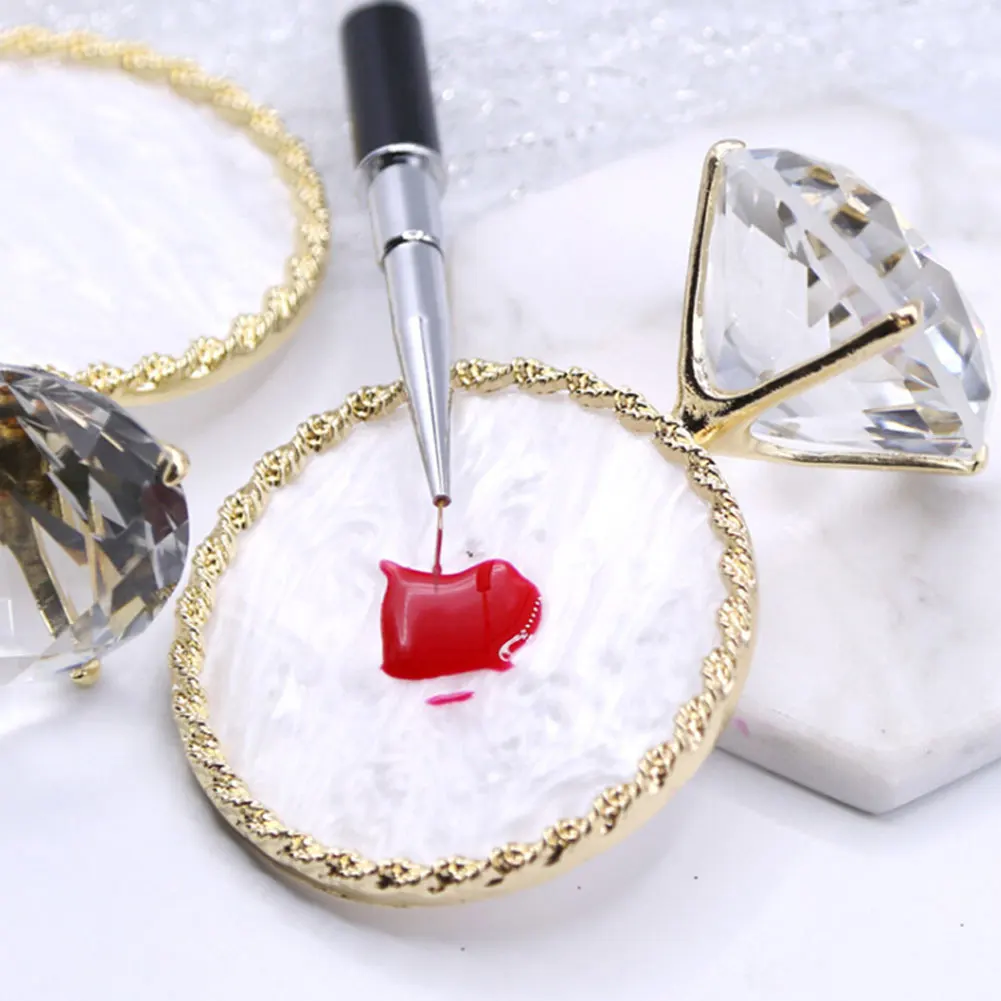 

Nail Art Palettes Training Display Stand Nail Mixing Tools Crystal Holders Alloy False Nails Showing Shelf Manicure Tools