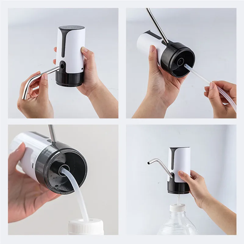 Electric Water Bottle Pump USB Charging Dispenser Drinking Silent Design Fits For 2.5/5L/18.9L Bottles | Дом и сад