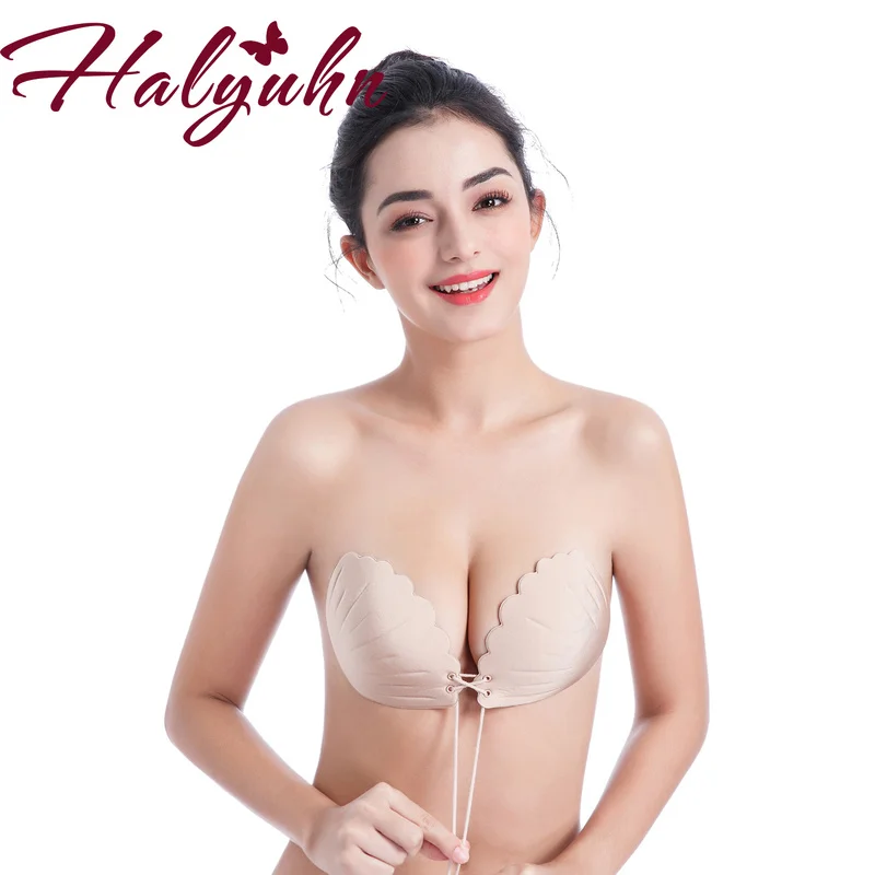 Женский бюстгальтер пуш-ап без бретелек бесшовный Невидимый силиконовый лифчик
