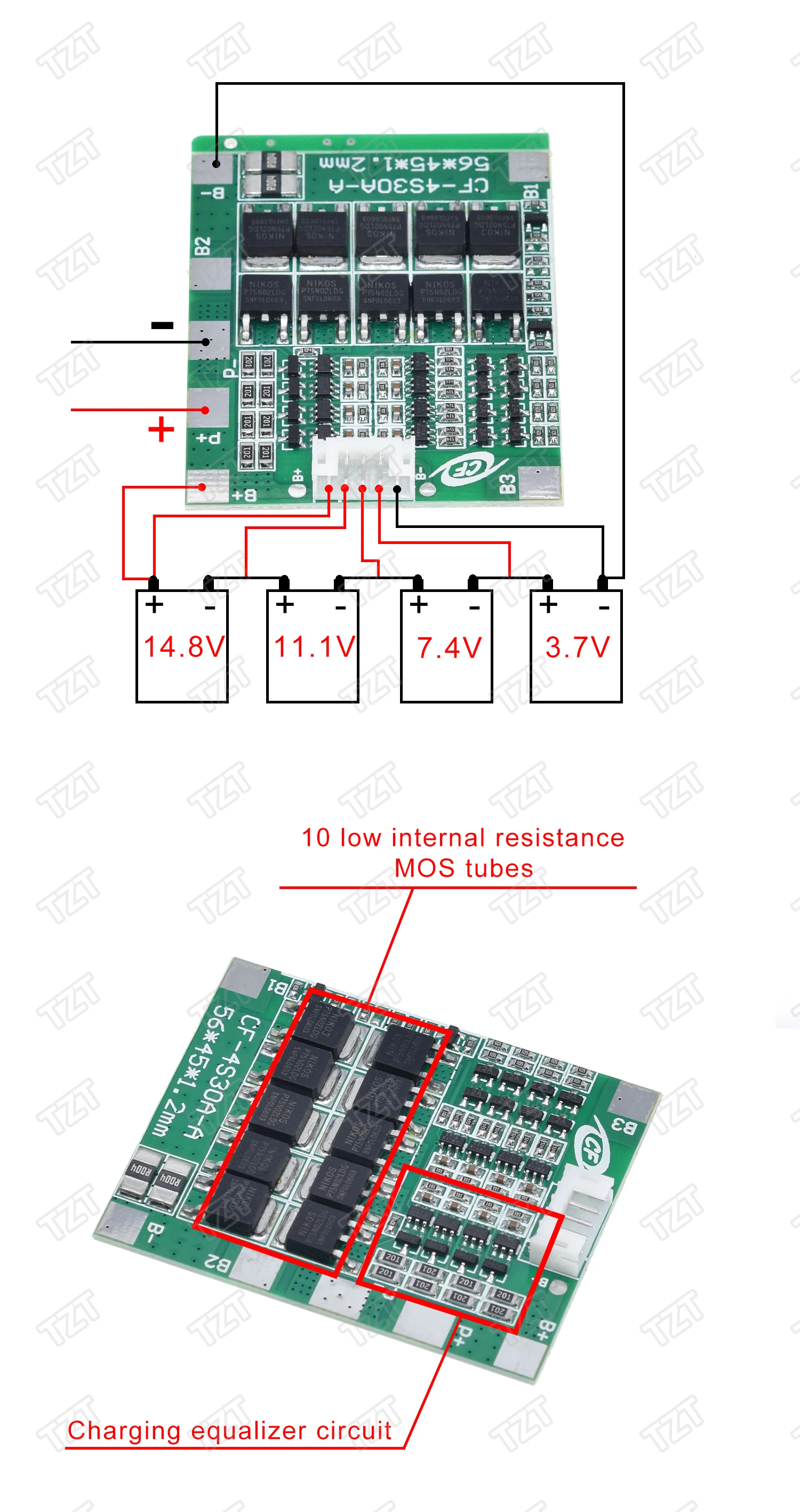 Новое поступление 4S 30A 14,8 V литий-ионный аккумулятор 18650 BMS пакеты Щит защиты печатной платы баланс Интегральные схемы