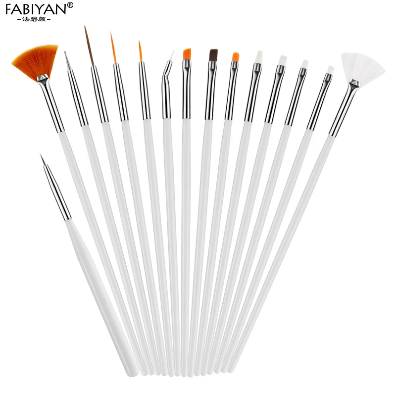 Набор кистей для рисования и дизайна ногтей двухсторонний мраморный точечный