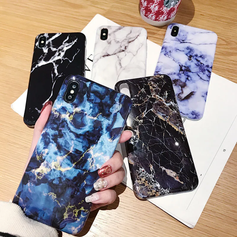 

SE 2020 Vintage Gradual Color Marble Phone Case For iPhone 12 11 Pro X XR 7 8 6 6S Plus X XS Max Matte Soft Back Cover