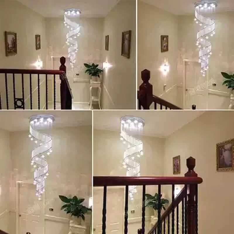 Современная спираль K9 с украшением в виде кристаллов светодиодный Потолочные