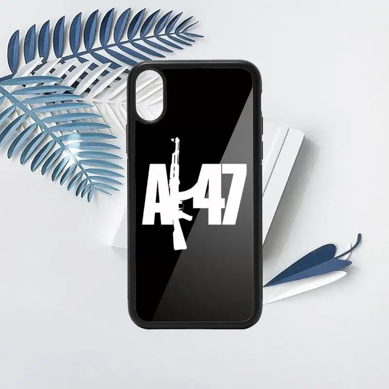 

AK47 Gun design pattern high quality luxury Phone Case funda PC for iPhone 11 12 pro XS MAX 8 7 6 6S Plus X 5S SE 2020 XR