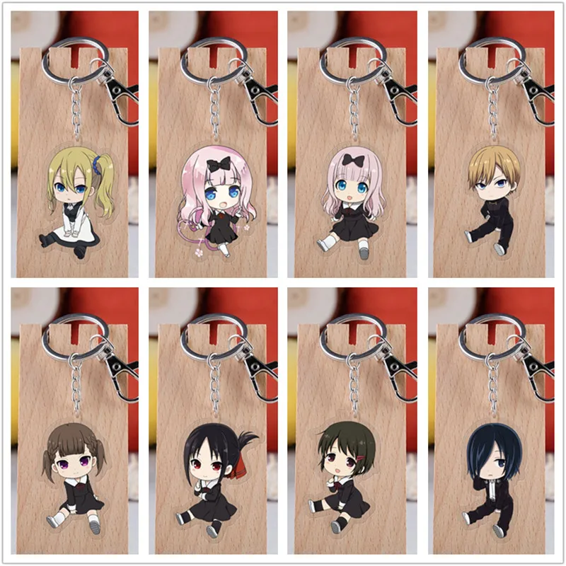 

Anime Kaguya-sama: Love Is War Figure Acrylic Keychain Kaguya Chika Yuu Miko Miyuki Ai Model Doll Pendant Double sided Keyring