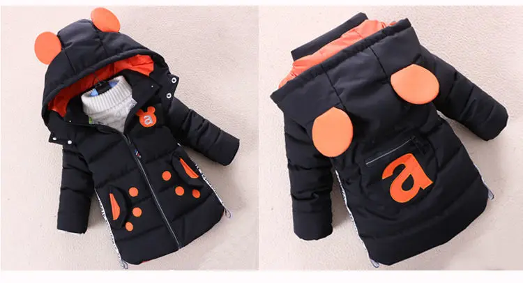Children Boys Winter New Down Cotton Jackets Little Boys Outwear Clothing Kids Parka Warm Thicken Coat For Boys Clothes Suit