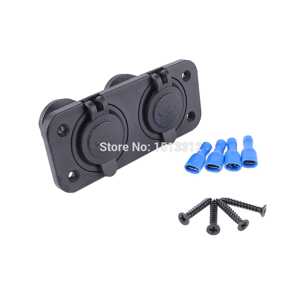 Автомобильное зарядное устройство с двойным отверстием 4 порта USB 5 В 1 А + 2