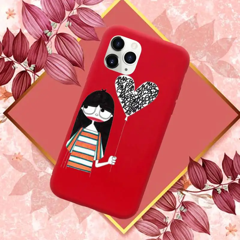 

Marc Jacob Rose Cinderella Cute Girl Phone Case Candy Color for iPhone 11 12 mini pro XS MAX 8 7 6 6S Plus X SE 2020 XR