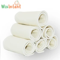 wizinfant 10pcs 4 layers hemp cotton diaper insert reusable super soft baby nappy insert 3613 5cm for cloth diapercovers